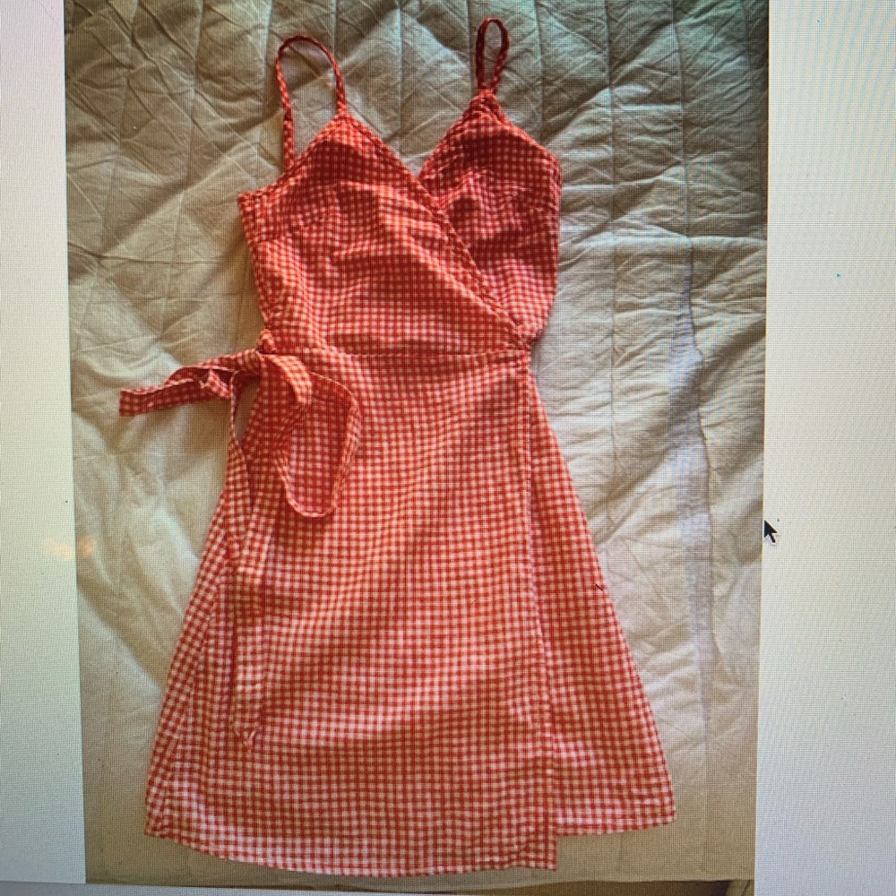Aerie red check sundress